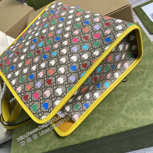 Gucci新款女包 古馳GG系列2021新款兒童托特購包購物袋 Gucci方形復古手提袋肩背包 605614  ydg3223